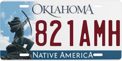OK license plate 821AMH