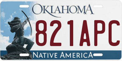 OK license plate 821APC
