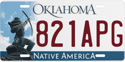 OK license plate 821APG