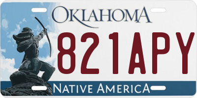 OK license plate 821APY