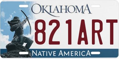 OK license plate 821ART