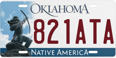 OK license plate 821ATA