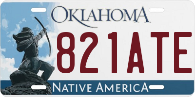 OK license plate 821ATE