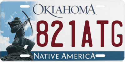 OK license plate 821ATG
