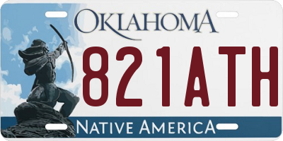 OK license plate 821ATH
