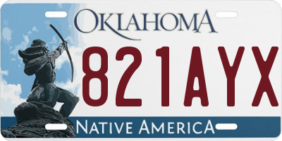 OK license plate 821AYX