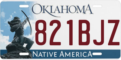 OK license plate 821BJZ