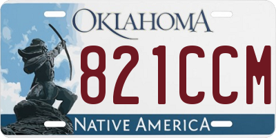 OK license plate 821CCM