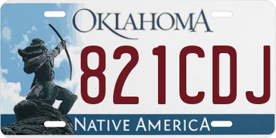 OK license plate 821CDJ