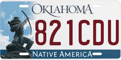 OK license plate 821CDU