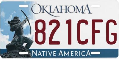 OK license plate 821CFG
