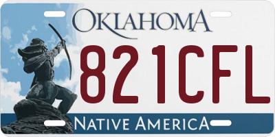 OK license plate 821CFL