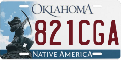 OK license plate 821CGA