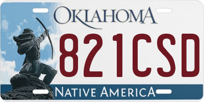 OK license plate 821CSD