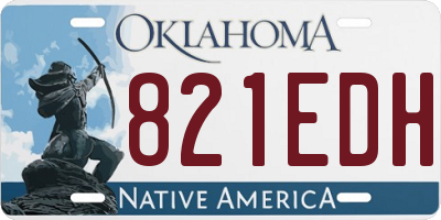 OK license plate 821EDH