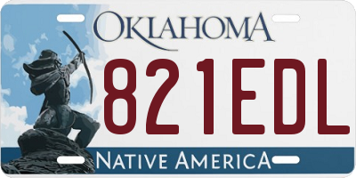OK license plate 821EDL