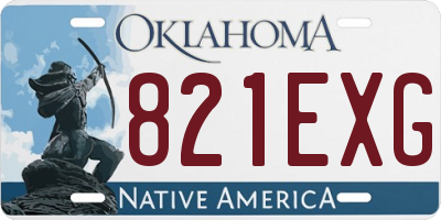 OK license plate 821EXG