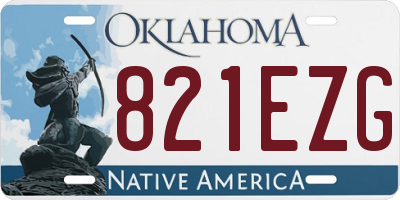 OK license plate 821EZG