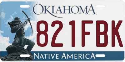 OK license plate 821FBK