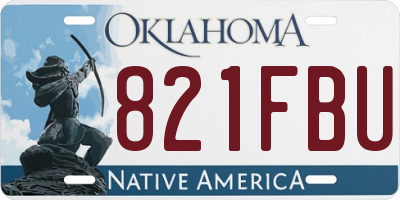 OK license plate 821FBU