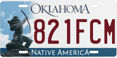 OK license plate 821FCM