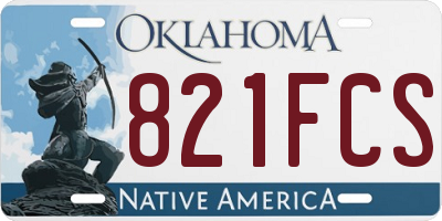 OK license plate 821FCS