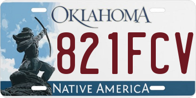 OK license plate 821FCV