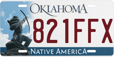 OK license plate 821FFX