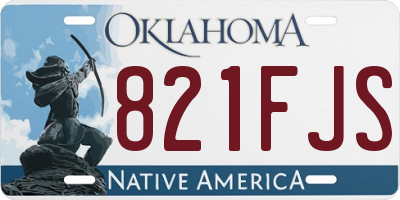 OK license plate 821FJS