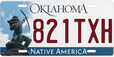 OK license plate 821TXH