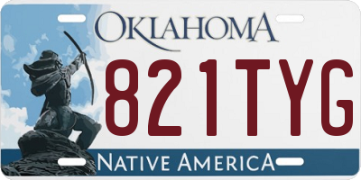 OK license plate 821TYG