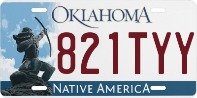 OK license plate 821TYY