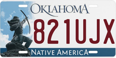 OK license plate 821UJX