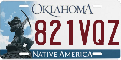 OK license plate 821VQZ