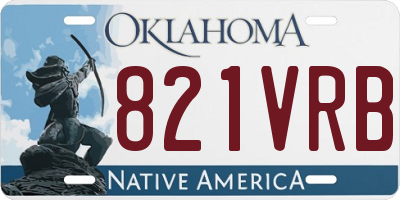 OK license plate 821VRB