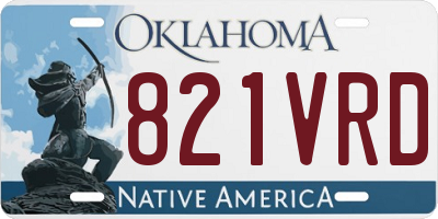 OK license plate 821VRD