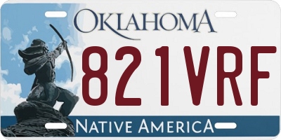 OK license plate 821VRF