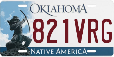 OK license plate 821VRG