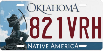 OK license plate 821VRH