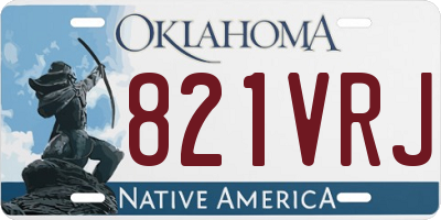 OK license plate 821VRJ