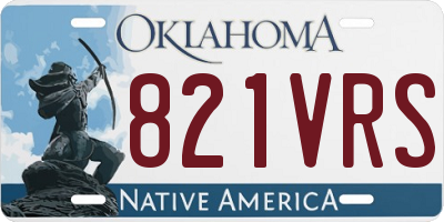 OK license plate 821VRS