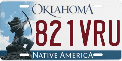 OK license plate 821VRU
