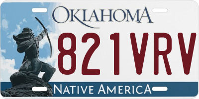 OK license plate 821VRV