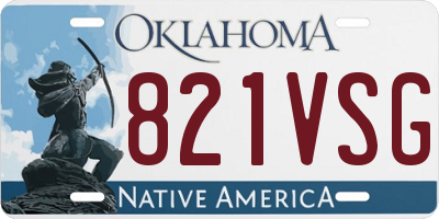 OK license plate 821VSG