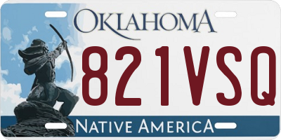 OK license plate 821VSQ