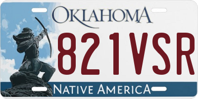 OK license plate 821VSR