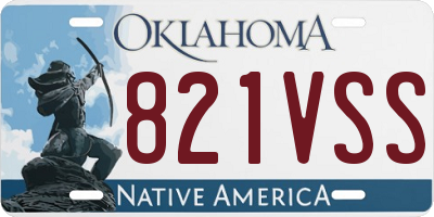 OK license plate 821VSS