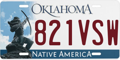 OK license plate 821VSW