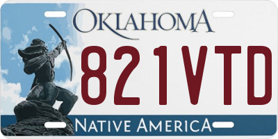 OK license plate 821VTD