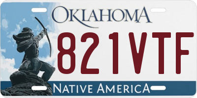 OK license plate 821VTF